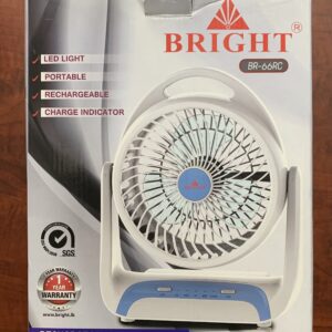 BRIGHT-BR-66RC Rechargeable Portable Mini Fan With Light